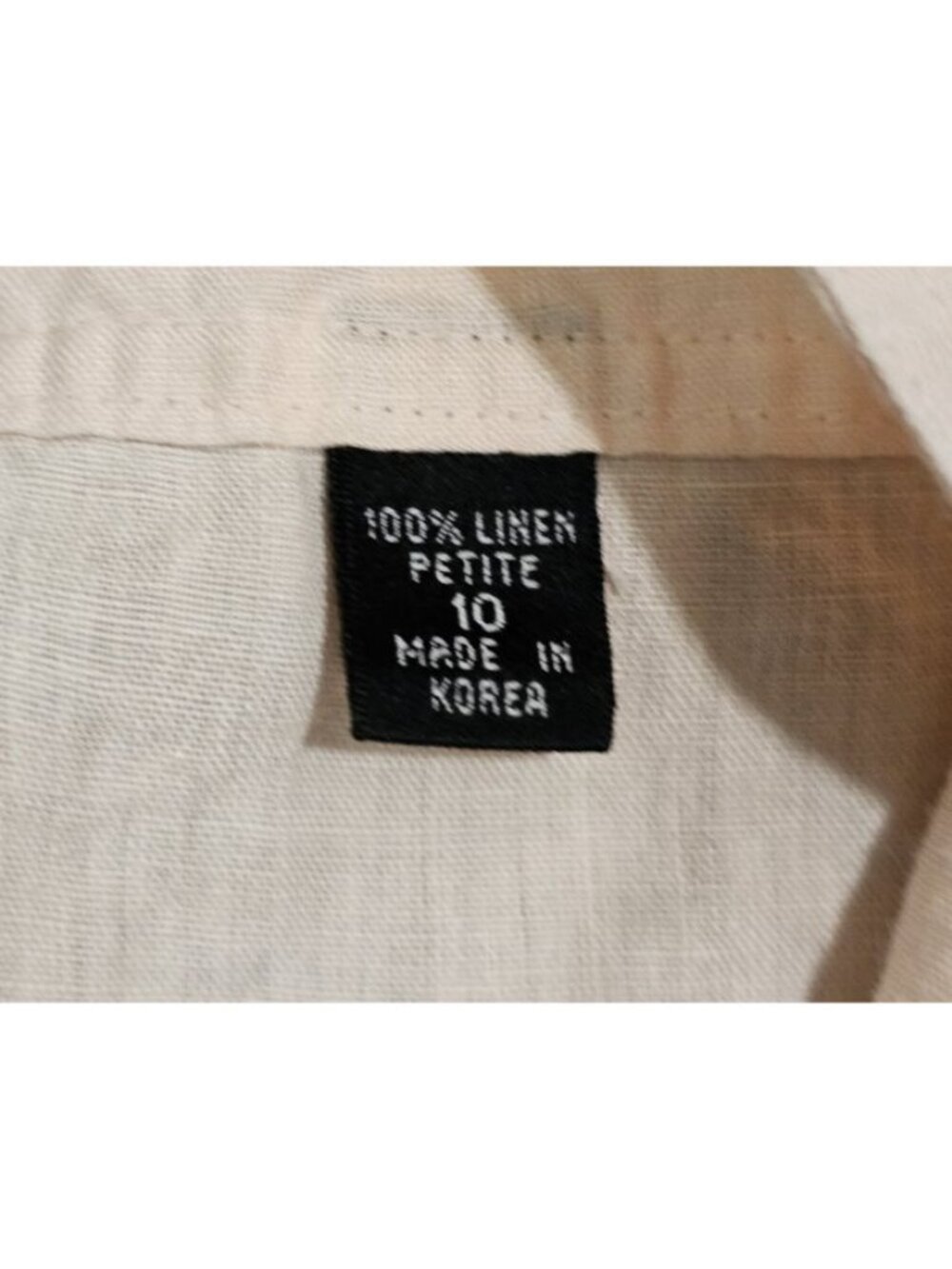 Linda Allard For Ellen Tracy Petite 10 Linen Crop Top Pink Embroidered Preppy - Picture 6 of 8